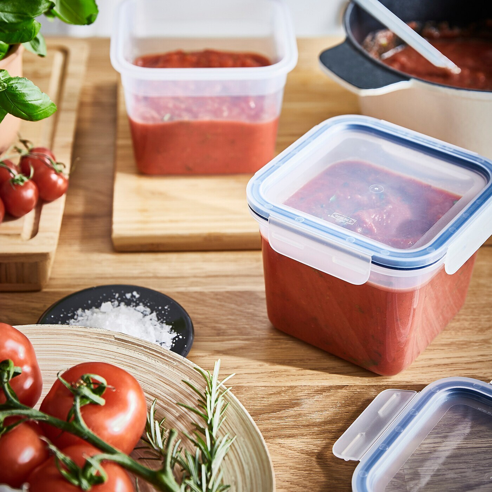 Квадратная крышка для контейнера IKEA 365+, Пластик, Силикон, 15х15 см