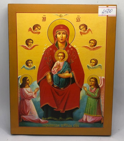 Дивногорская-Сицилийская икона Божией Матери на левкасе 16х13