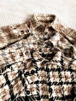 Пальто-рубашка (цвет - молочная с бежевым)