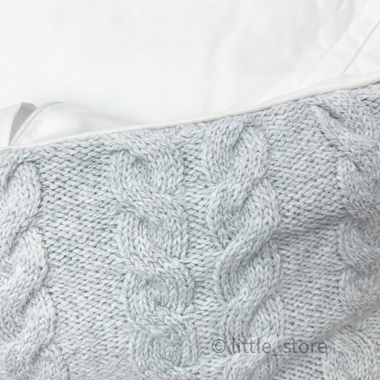 Конверт-одеяло на выписку "Косички" серый