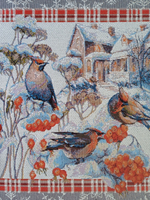 Набор декоративных сервировочных салфеток Свиристель усадьба (40х40) 2шт