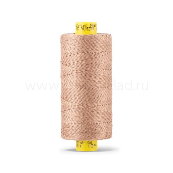 Нитка Gutermann Mara 30 (300 метров), 1 кат., для отстрочки | 139 бежево-коричневый