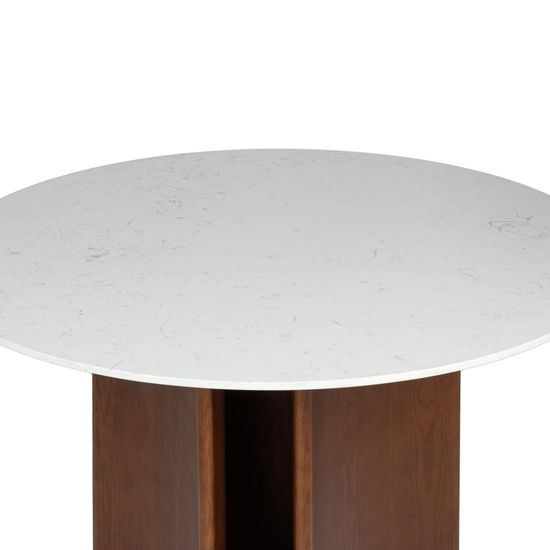 Обеденный стол Marnay диаметр 120 искусственный мрамор 