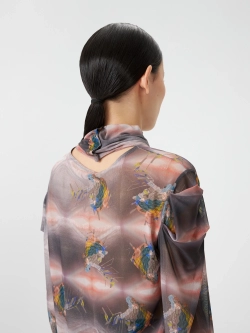 Лонгслив из сетки с принтом "Анна" OLA OLA