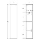 Шкаф-пенал подвесной BelBagno KRAFT-1600-1A-SC-VO 160 еловый матовый