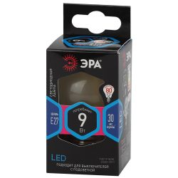 Лампочка светодиодная ЭРА F-LED P45-9w-840-E27 frost E27 / Е27 9Вт филамент шар матовый нейтральный белый свет