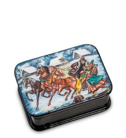 Народные промыслы ШК-55/ 09 Шкатулка «Тройка» Кузина