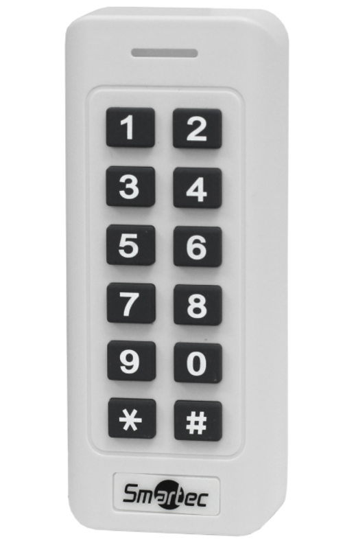 Считыватель ST-PR022EK-WT EM с клавиатурой, белый, интерфейс Wiegand, 3-8 см, -40°+60°С, 120x50x22 м