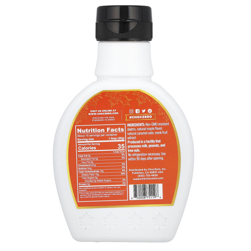ChocZero, кленовый сироп, 300 г (10,5 унции)