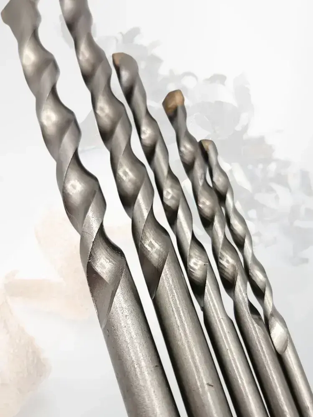 Набор сверл ударных по бетону и кирпичу, диаметр 4, 5, 6, 8, 10 мм, 5шт