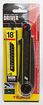Технический нож DRIVER CUTTER с винтовым стопором + 13 лезвий TAJIMA DC561RB13D12
