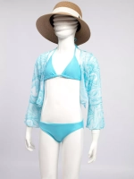 купальник раздельный 3 в 1 кроп топ парео и трусики