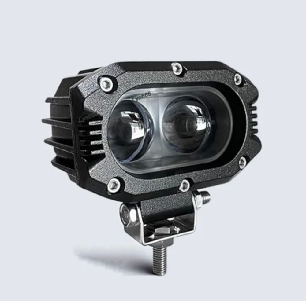 20W Б. Желтый / Светодиодная фара с линзой, двух режимная, белый + желтый, серия: Аврора, TG (за 1 шт.)