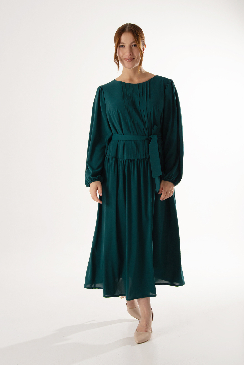 Платье женское 4346ЛП, Изумрудный #284Из054346ЛП