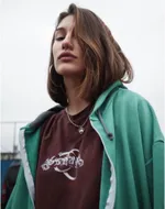 Худи с молнией Зеленый