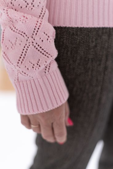 Джемпер А.Г., 50% хлопок, 50% акрил, цвет нежно-розовый