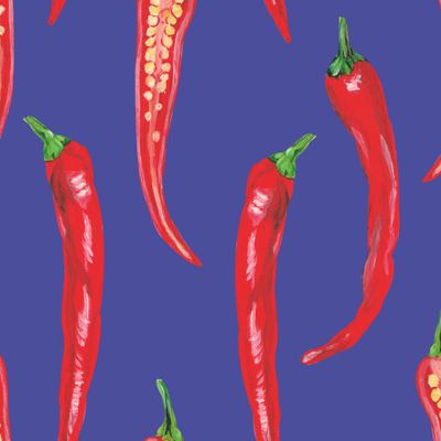 Красный острый перец чили