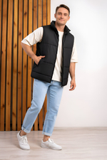 Жилет мужской с воротником "HN-17" черный