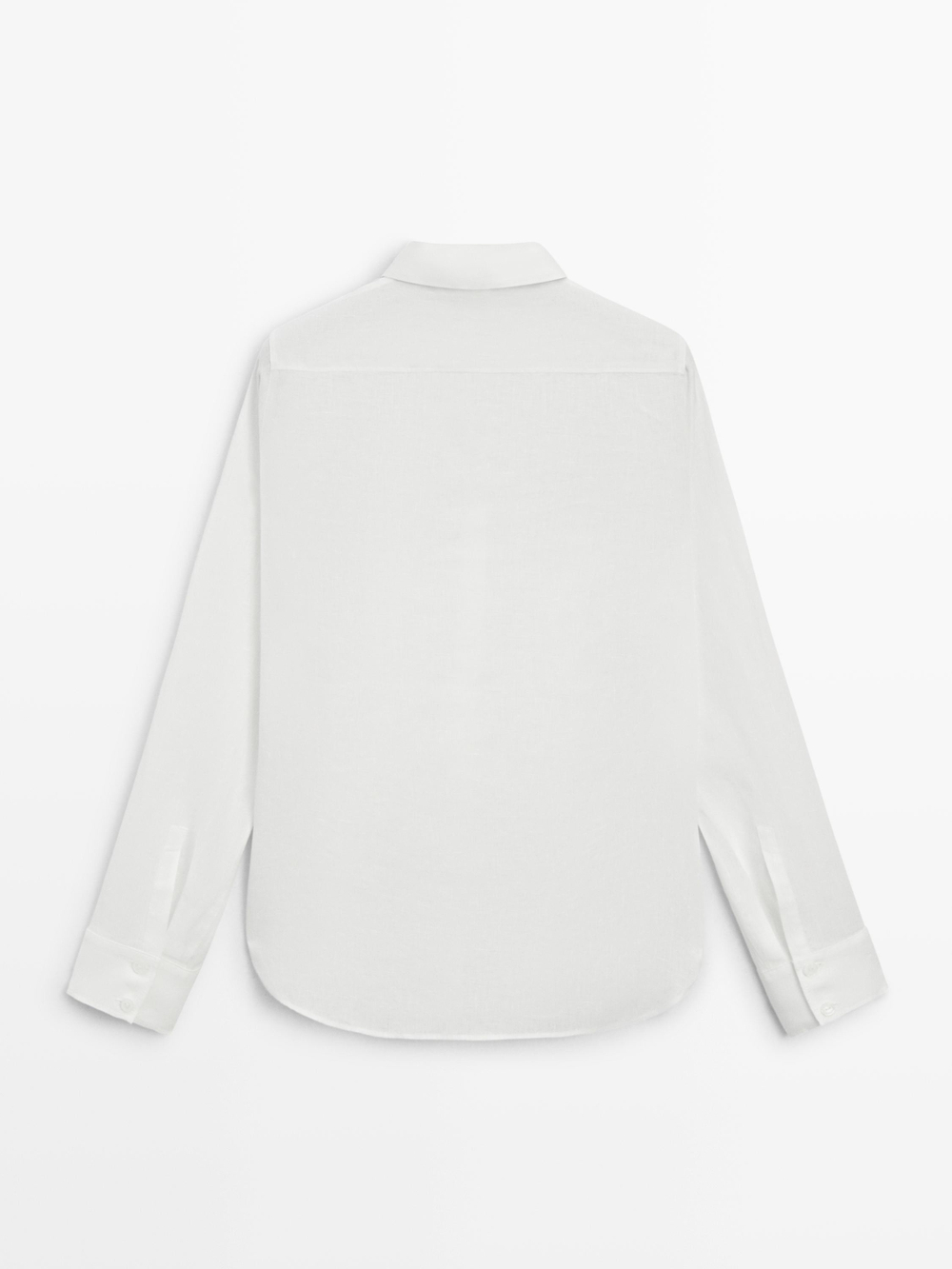 Massimo Dutti Льняная рубашка свободного кроя, белый