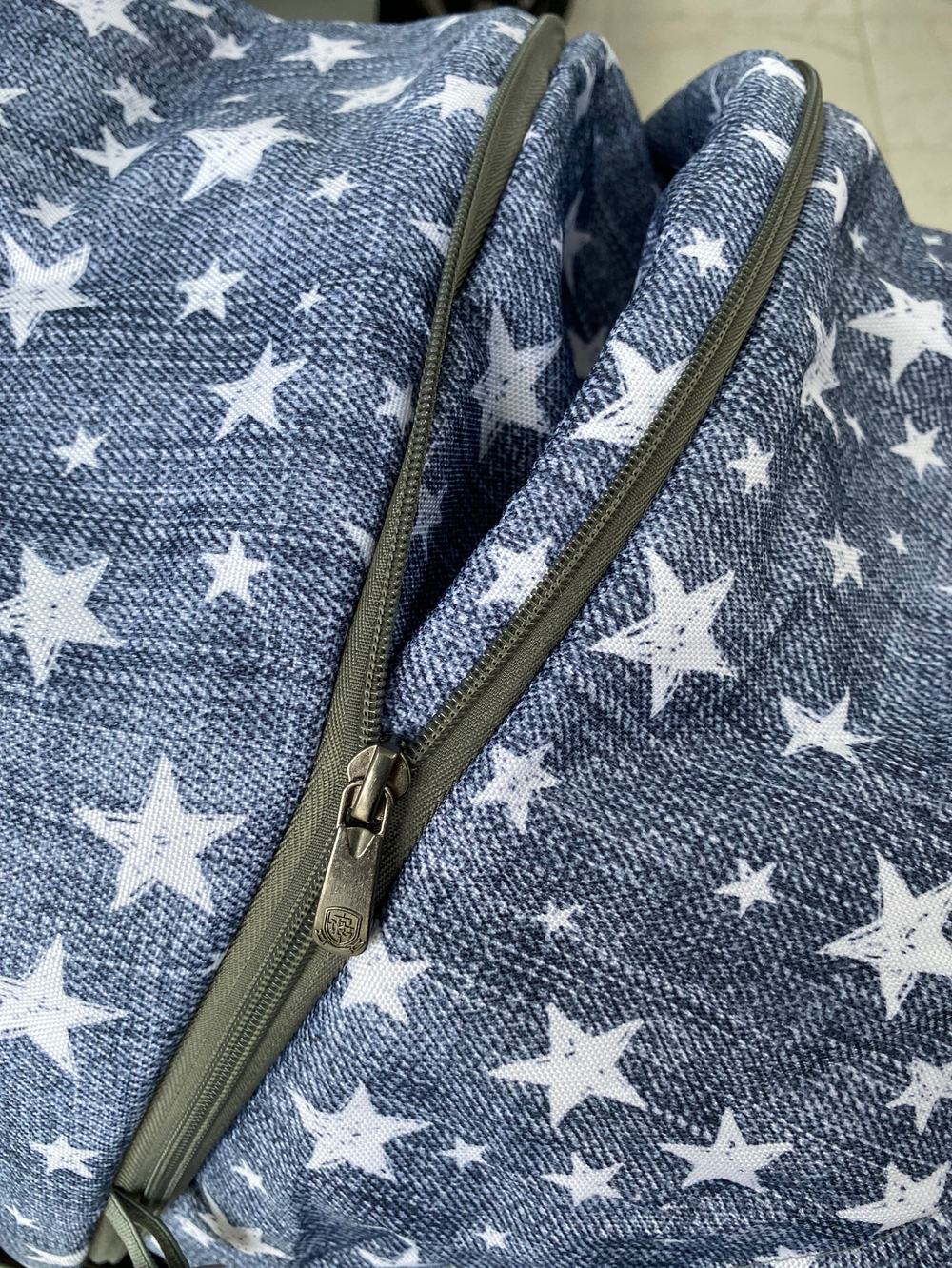 Коляска комбинированная «Наши детки» 6 со звездами джинс (арт. НДТ6/3)