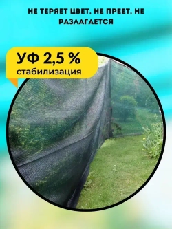 Сетка защитная фасадная зеленая 2х10 м (плотность 35 гр/м2) Промышленник