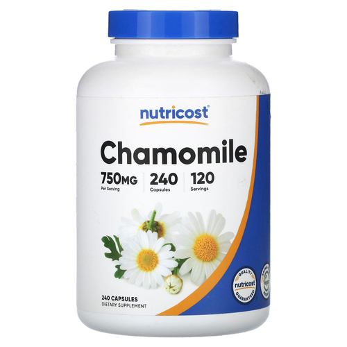 Nutricost, Ромашка, 240 капсул (375 мг в каждой капсуле)