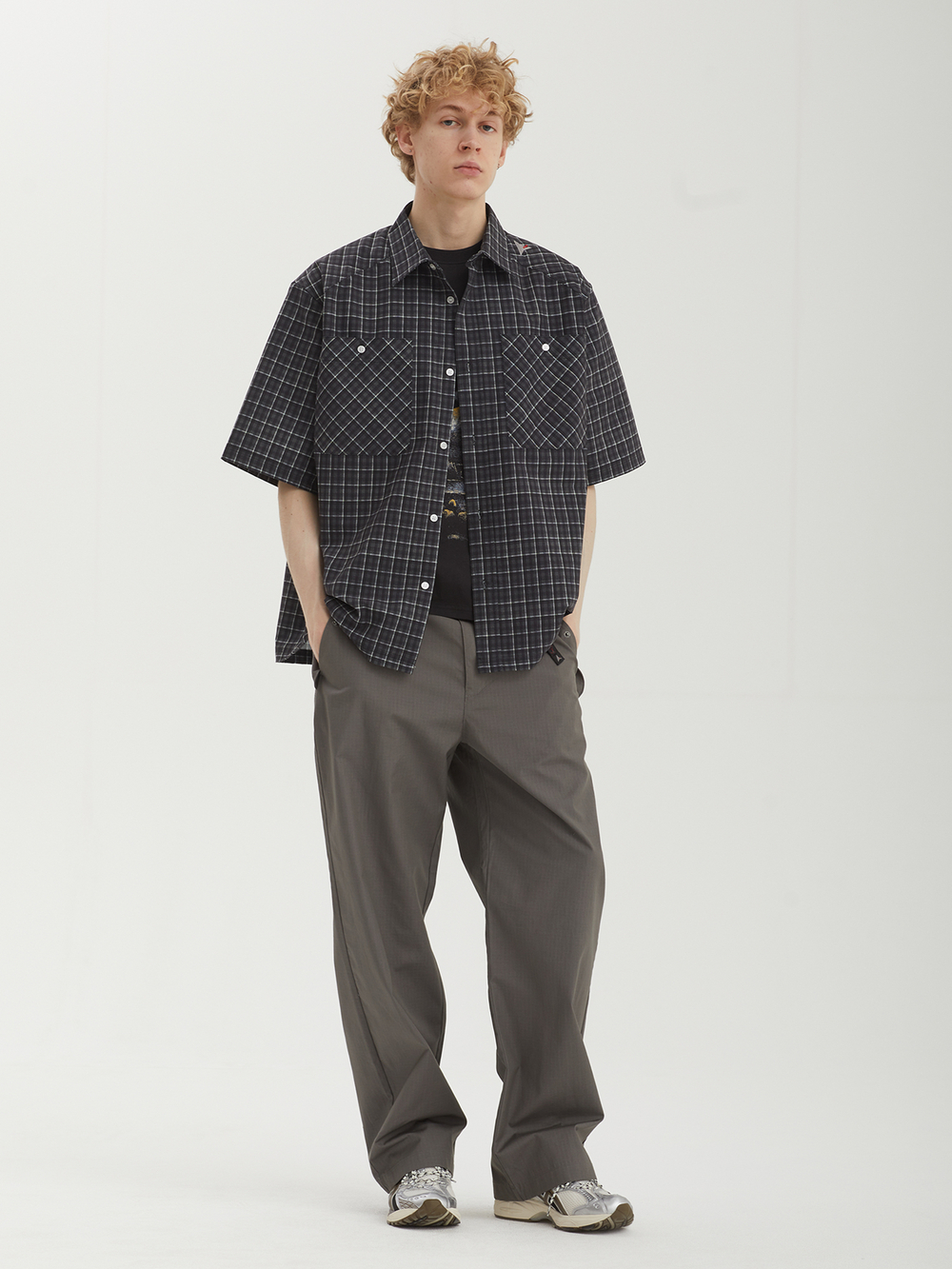 Мужская Рубашка Aair Floweave Printed Check