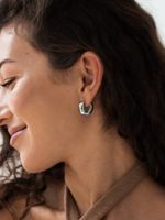 Серьги-хупы, как бублик 20 мм