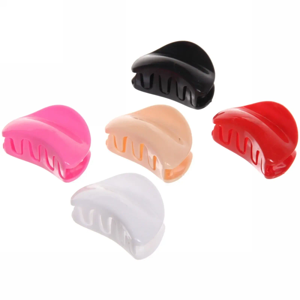 Заколка-краб для волос «Amelia - Seashell», микс 6 цветов, 5*3*2 см, ( в индивид. пакете со стикером)