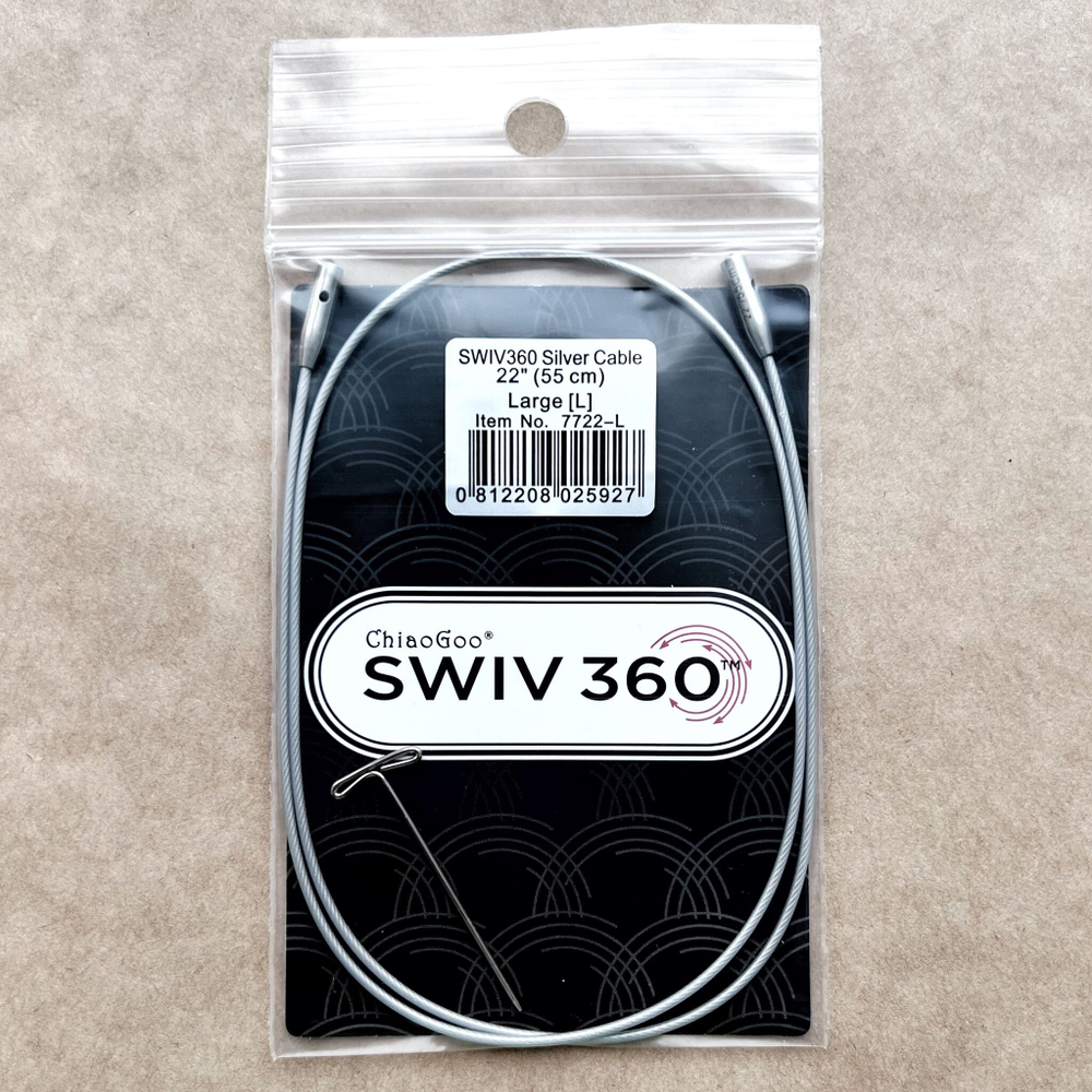 ChiaoGoo, Леска SWIV360, 125 см Large для съемных спиц размера L (готовая длина спиц 150см)