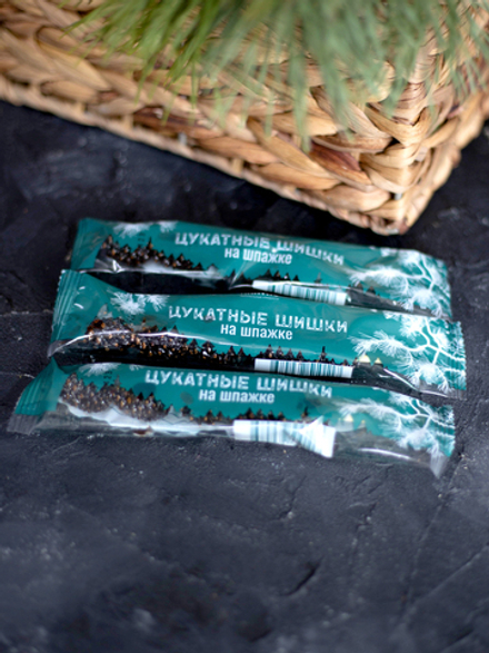 Цукаты: Сосновая Шишка (шпажка/дерево,шоу-бокс, ф/п) 25 гр.