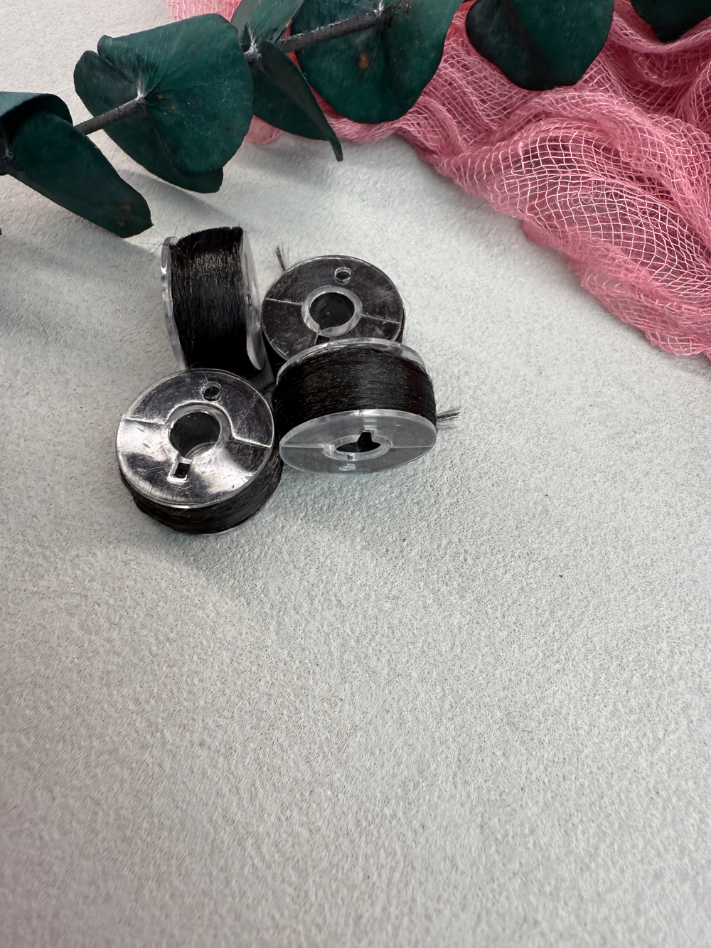 Нитки для оплетки проволоки, полиэстер, №25 Черный