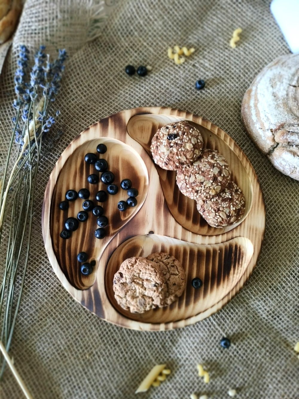 Менажница деревянная сервировочная из кедра для подачи MG292