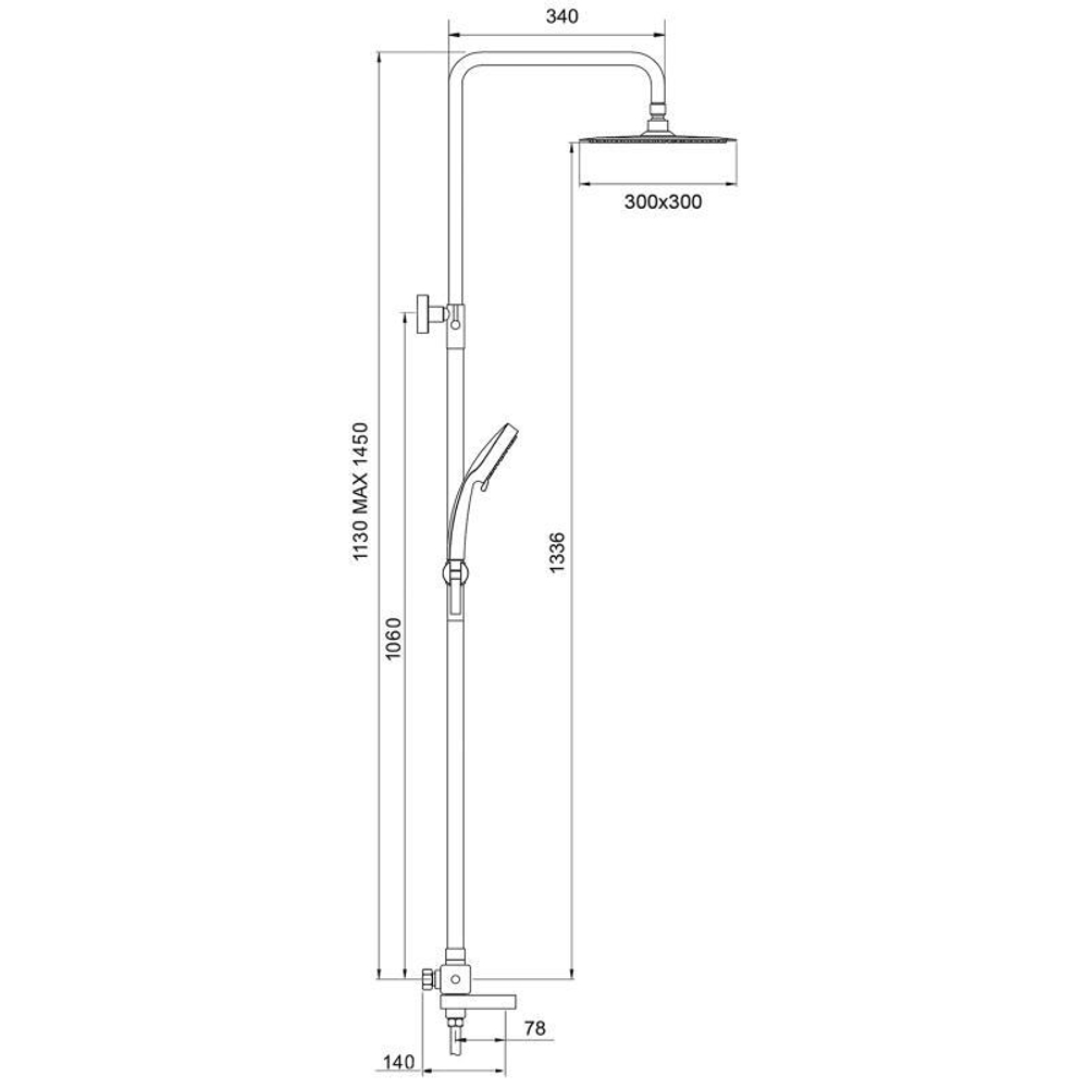 Душевая стойка с термостатом Gappo G2499-40