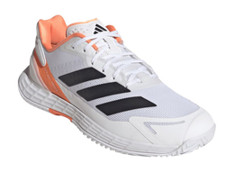 Мужские кроссовки теннисные Adidas Defiant Speed 2 M - cloud white/core black/lucid orange