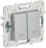 SKANDY Выключатель жалюзи 10А SK-V12S серебряный IEK