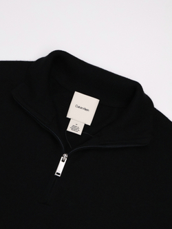 Свитер Calvin Klein Extra Fine Merino Wool Blend Quarter Zip Black