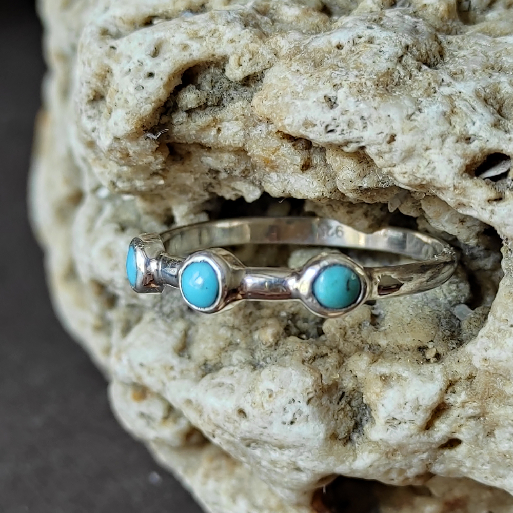 Кольцо ПАРАД ПЛАНЕТ-2, серебро/бирюза