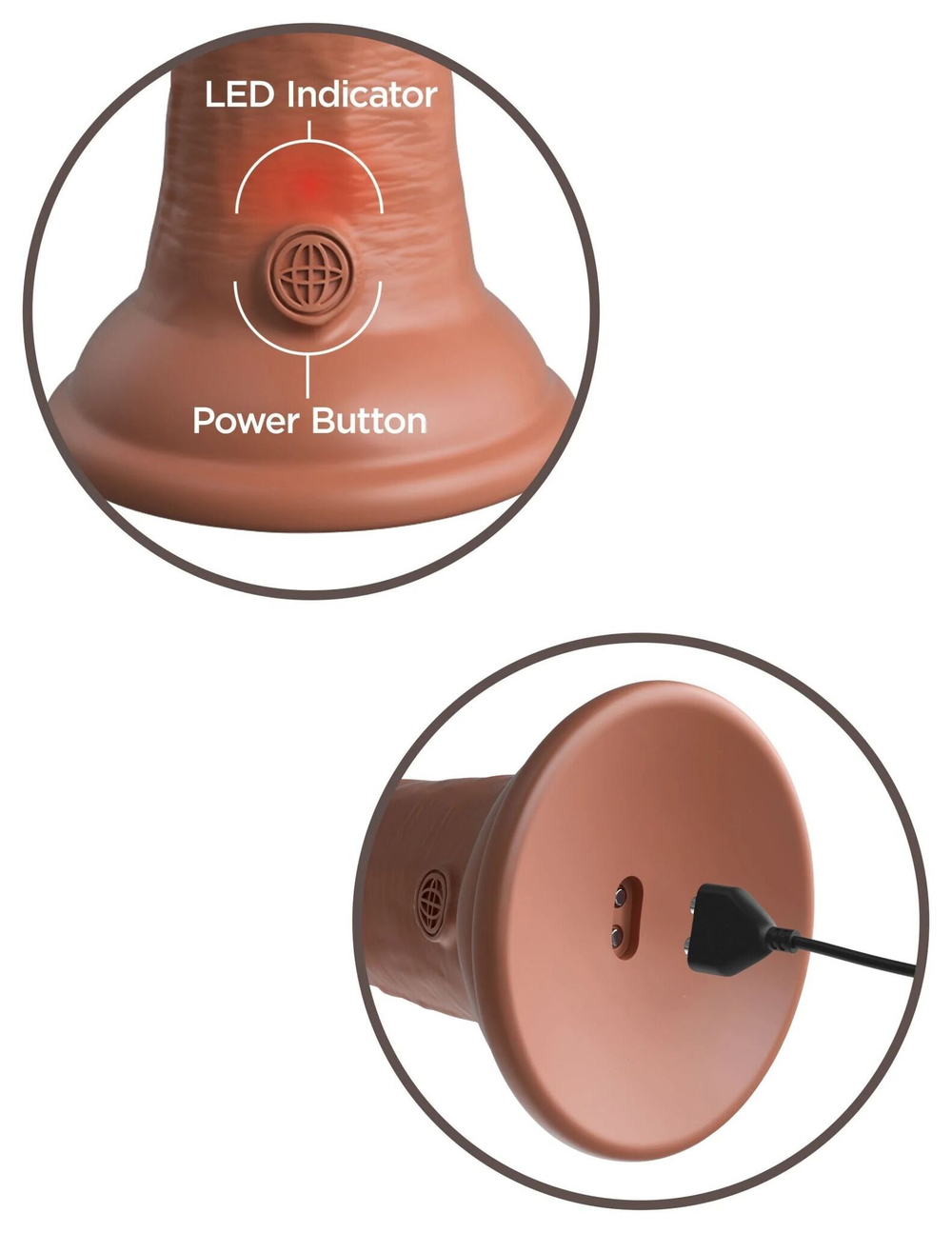 Карамельный вибратор-реалистик 8 Vibrating Silicone Dual Density Cock - 22 см. (Цвет: карамель (темно-бежевый))