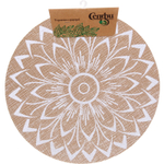 Салфетка на стол 38см плетеная «Афина» белый цветок