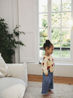 Свитер и джинсы широкие в комплекте для девочки Next E25-171, Светло-желтый, Синий