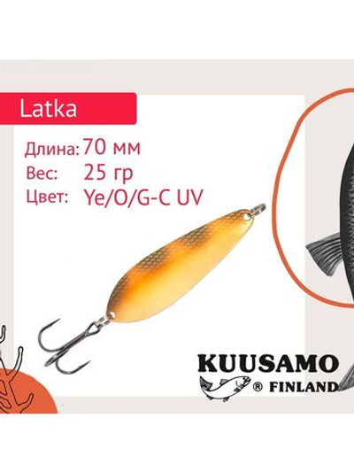 Блесна для рыбалки колебалка 70 мм 25 г