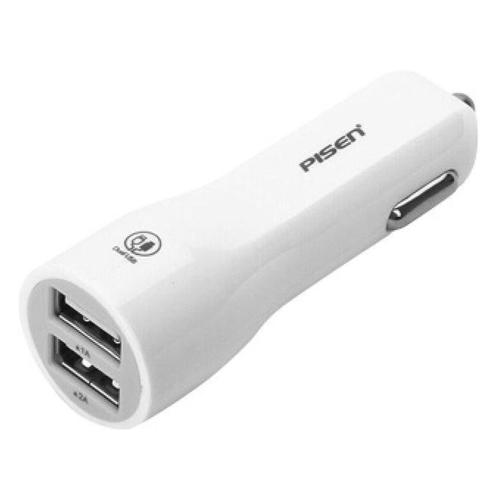Автомобильное зарядное устройство USB Pisen TS-C0063 ( 2 порта,5V 2A ) Белый