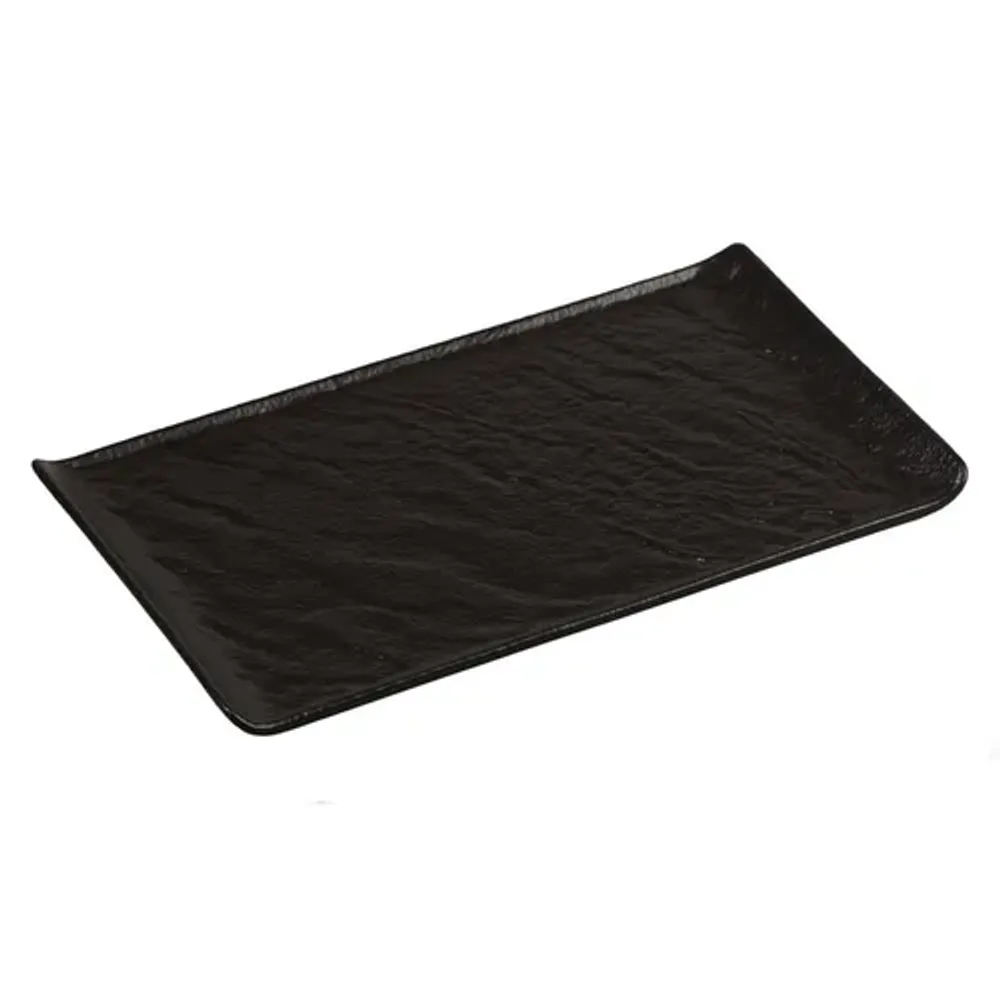 Блюдо прямоугольное 26*13 см h1,6 см с бортами Side Up2 Black Raw Stellar P.L. Proff Cuisine [4]