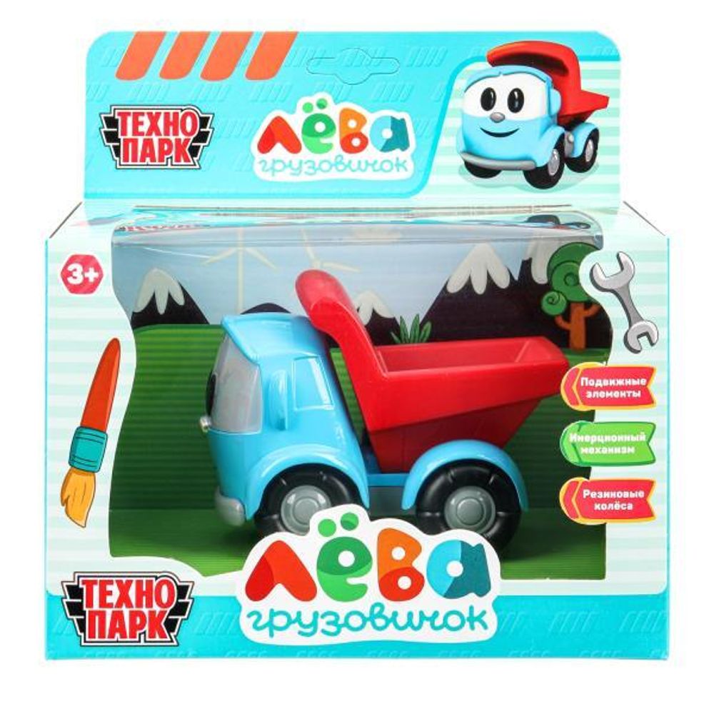 Модель ин. мет. "Грузовичок Лева" 11см. баг. коробка LEVA-11-BU (Технопарк)