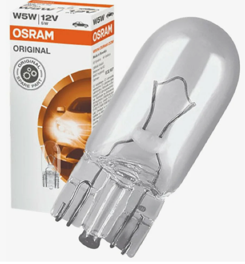 Автолампа  W 12-W 5W стек. цоколь  в повтор поворотов и подсветку Osram (#2825) ORIGINAL