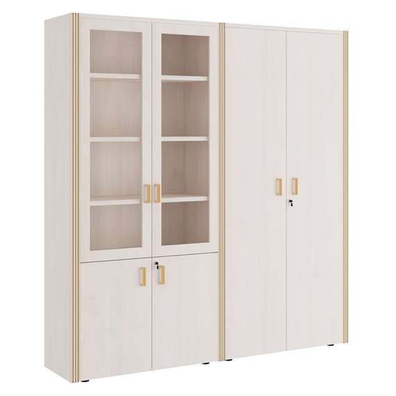 Композиция 1 Шкаф для бумаг с гардеробом 195x42x206