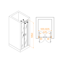 Душевая дверь RGW PA-104 (600)