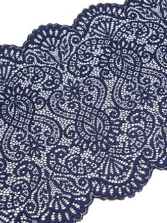 03-251 Кружево эластичное 22 см, темно-синий 061