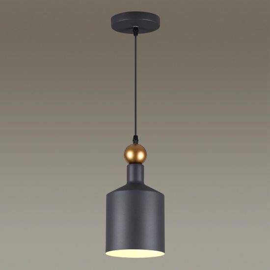4085/1 PENDANT ODL19 495 темн.серый/золотой Подвес Е27 1*40W 220V BOLLI